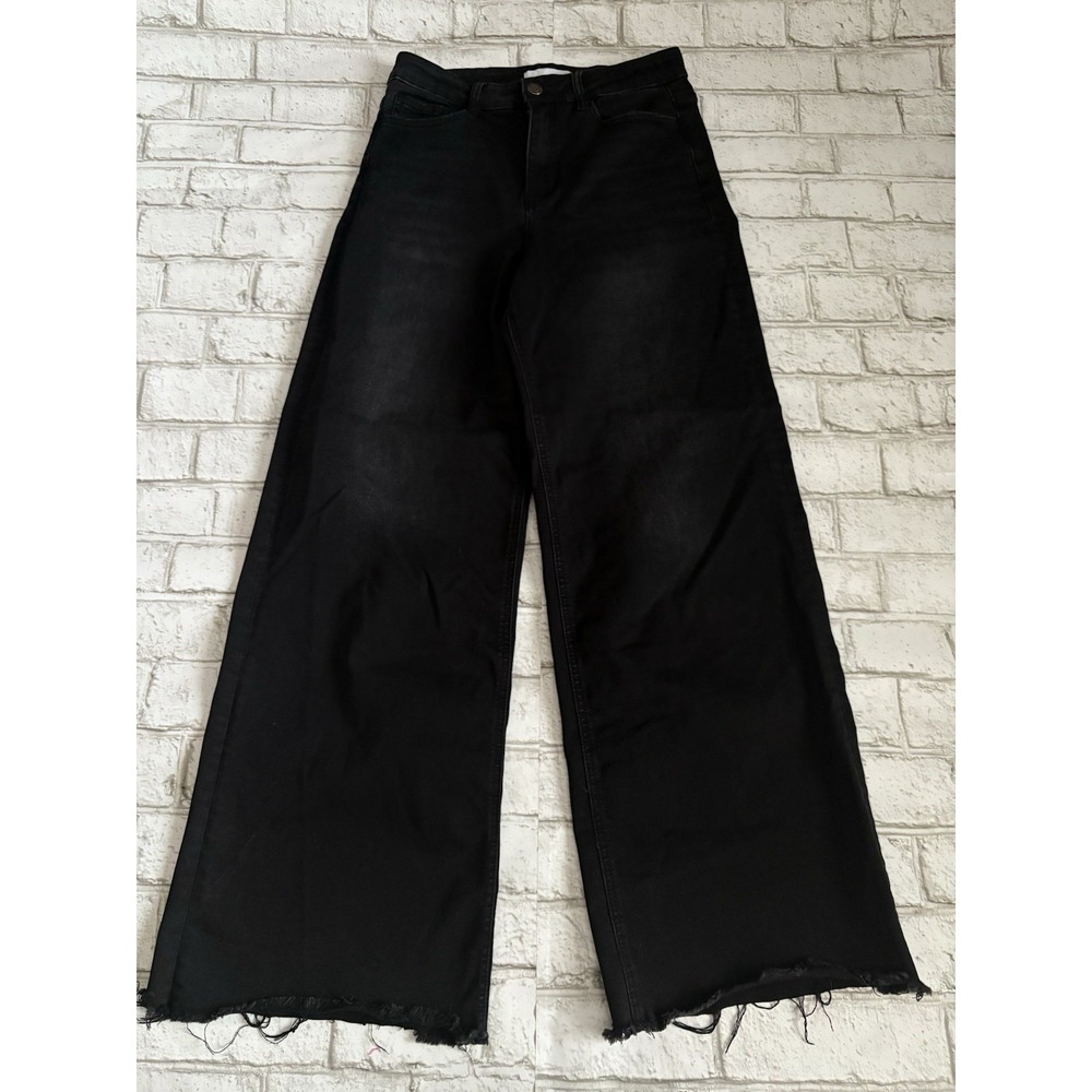 Vervet Soft High Rise Wide leg Black Jeans for Women 27